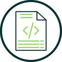 Coding Line Circle Icon Design vector