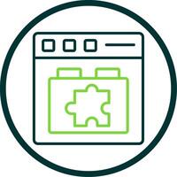 Plugins Line Circle Icon Design vector