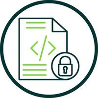 Protected Line Circle Icon Design vector