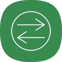 Swap Line Curve Icon Design vector