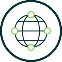 Internet Line Circle Icon Design vector