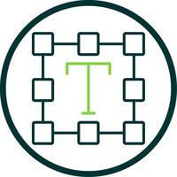 Typographic Line Circle Icon Design vector