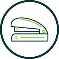 Stapler Line Circle Icon Design vector