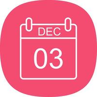 December Line Curve Icon Design vector