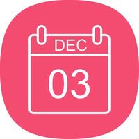 December Line Curve Icon Design vector