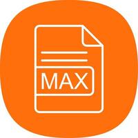 MAX File Format Line Curve Icon Design vector