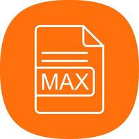 max archivo formato línea curva icono diseño vector