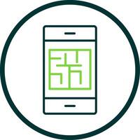 Maze Line Circle Icon Design vector