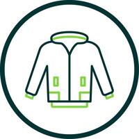 Jacket Line Circle Icon Design vector