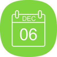 December Line Curve Icon Design vector