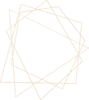 oro geométrico marco png