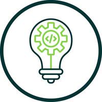 Idea Line Circle Icon Design vector
