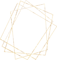 oro geométrico marco png