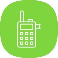 Walkie Talkie Line Curve Icon Design vector