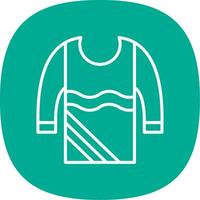 Sweater Line Curve Icon Design vector