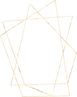 oro geométrico marco png