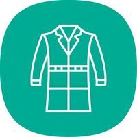 Coat Line Curve Icon Design vector