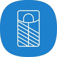 Sleeping Bag Line Curve Icon Design vector