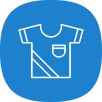 Shirt Line Curve Icon Design vector