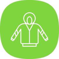 Hoodie Line Curve Icon Design vector