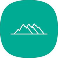 Mountain Line Curve Icon Design vector