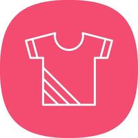 Shirt Line Curve Icon Design vector