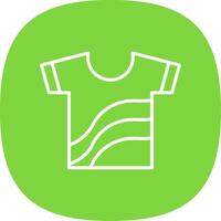 Shirt Line Curve Icon Design vector
