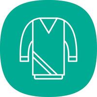 Sweater Line Curve Icon Design vector