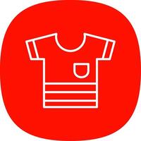 Shirt Line Curve Icon Design vector