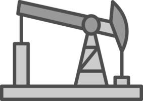 Drilling Rig Line Filled Greyscale Icon Design vector