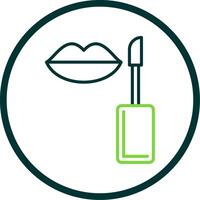 Lipgloss Line Circle Icon Design vector