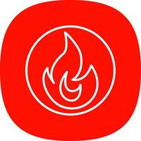 Fire Line Curve Icon Design vector