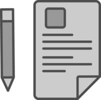 Project Line Filled Greyscale Icon Design vector