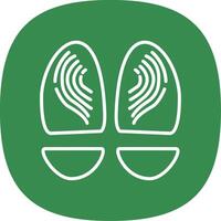 Footprint Line Curve Icon Design vector