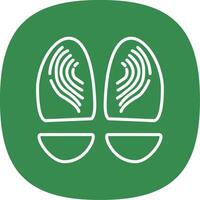 Footprint Line Curve Icon Design vector