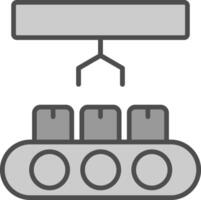Industry Line Filled Greyscale Icon Design vector