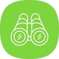 Biniculars Line Curve Icon Design vector
