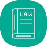 Law Book Line Curve Icon Design vector