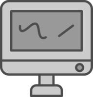 Digital Drawing Line Filled Greyscale Icon Design vector