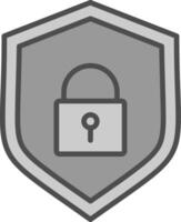 Database Protection Line Filled Greyscale Icon Design vector