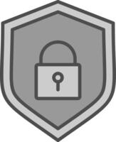 Database Protection Line Filled Greyscale Icon Design vector