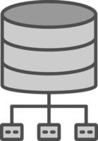 Database Architecture Line Filled Greyscale Icon Design vector