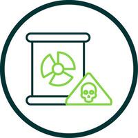 Nuclear Danger Line Circle Icon Design vector