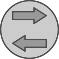 base de datos transferir línea lleno escala de grises icono diseño vector