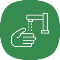 Hand Wash Line Curve Icon Design vector