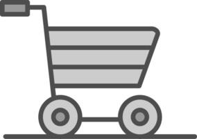 Shopping Cart Line Filled Greyscale Icon Design vector