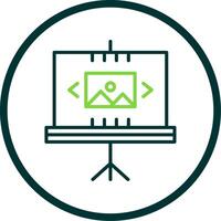 Slideshow Line Circle Icon Design vector
