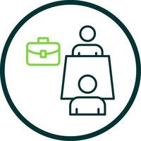 Business Meeting Line Circle Icon Design vector