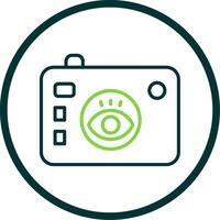 Camera Line Circle Icon Design vector