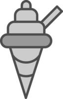 Ice Cream Line Filled Greyscale Icon Design vector